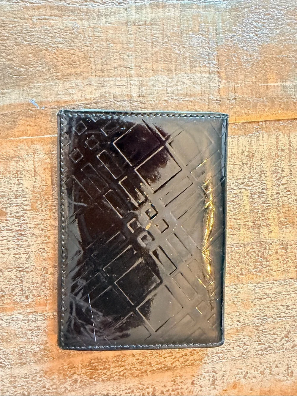 Burberry Black Leather ID Card Wallet